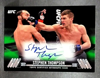 2017 Topps UFC Knockout Autographs Green #KA-ST Stephen Thompson 30/35 - Image 1 of 2
