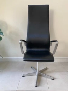 Arne Jacobsen for Fritz Hansen Oxford Mid Century Highback Swivel Chair 1996 - Picture 1 of 7
