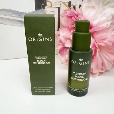 Suero concentrado Origins Mega Mushroom Barrier Rescue 1 oz / 30 ml NUEVO Foto 1 de 4