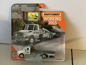 2019 Matchbox Real Working Rigs International Flatbed Transporter In Blister