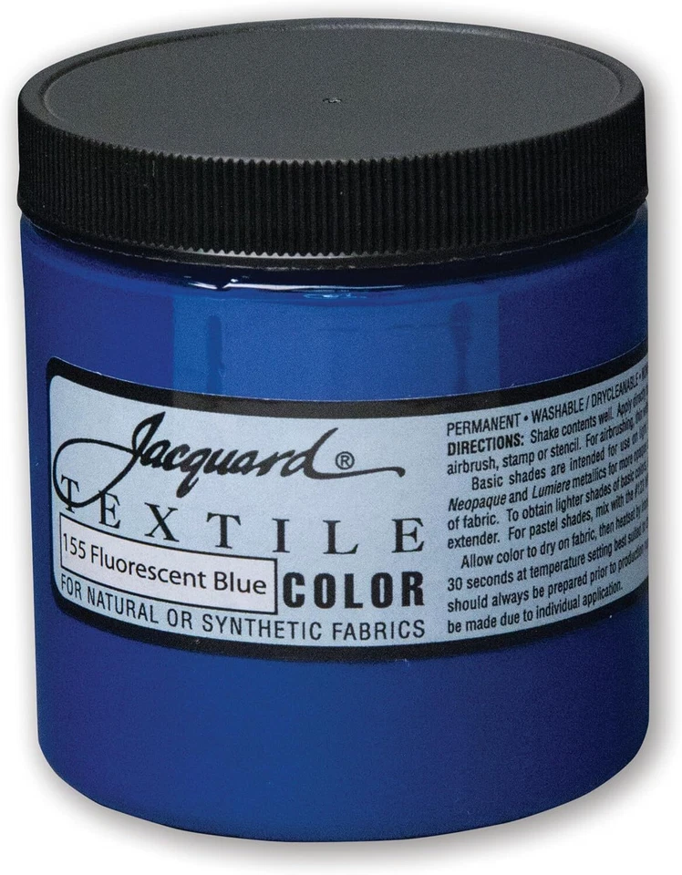 Pintura de tela color textil jacquard 8 oz - azul fluorescente, pinturas y marcadores de tela Foto 1 de 1
