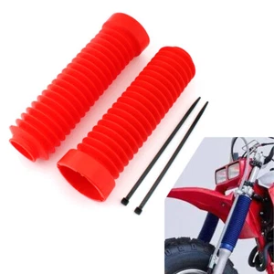 1 Paar rote Kunststoff Vordergabel Stoßdämpfer Stiefel für Honda ATC 250R 1983-1986 - Bild 1 von 8