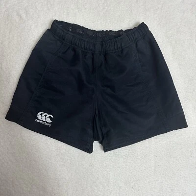 Pantalones Cortos de Rugby Cantebury Lona Resistente Negros Atléticos Cintura Elástica 10 Foto 1 de 4