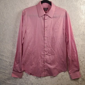 Van Heusen Pink Long Sleeve Button Front Shirt Extra Slim Stretch 15 1/2 34/35 - Picture 1 of 9