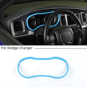 Interior Dashboard Instrument Box Cover Trim Ring For Dodge Charger 2015+ Blue - Picture 1 of 9