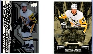 Filip Hallander RC LOT - SPx Finite Rookies Gold /299 & UD Black Obsidian /499