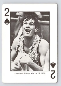 1970 ACC MVP ~ NC State Wolfpack ~ VANN WILLIFORD ~ Vintage Basketball Spielkarte - Bild 1 von 2