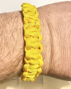 Gelbes Paracord Seil Armband 9 Zoll - Bild 1 von 3