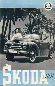 Skoda 1100 1949 mercado francés reproducción folleto - Imagen 1 de 1