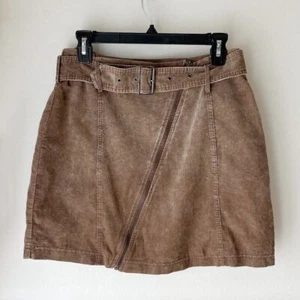 Gonna in velluto a coste marrone Sadie & Sage marca Anthropologie 100% cotone M - Foto 1 di 8