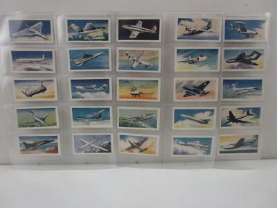 Halpin's Willow Tea Cards Full Set of 25 Aircraft Of The World from 1958 - Image 1 of 4