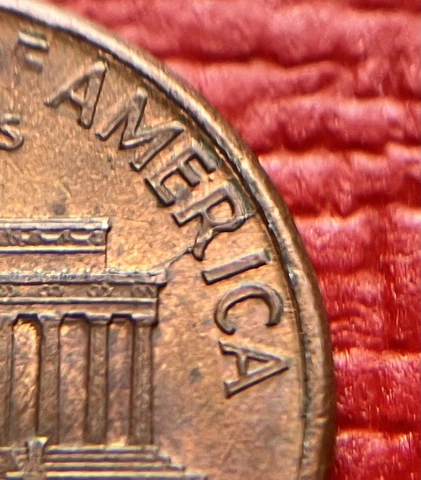 1992 Lincoln Memorial Cent. Reverse Die Crack Error Cover