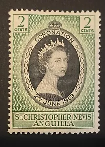 ST KITTS Christopher NEVIS . 1953 ** Coronation Queen Elizabeth II. QEII F MMH - Picture 1 of 1