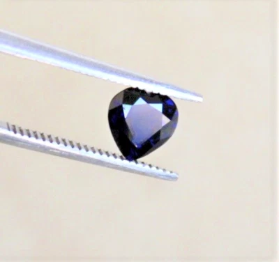 Blue Sapphire Heart Cut Ring – Gemstone Jewelry Gift – Birthday Present for Her - Image 1 of 3