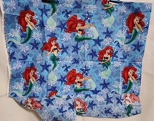 Disney Fabric Cotton Quilt Little Mermaid Ariel StarFish Swirl Ocean 42" X 24" - Picture 1 of 2
