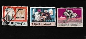 KATAR 1968 POSTA DIENSTPFERD 10 JAHRE POSTDIENST gebrauchte Briefmarken. - Bild 1 von 2