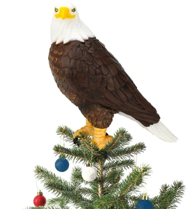 Tree Buddees Bald Eagle Christmas Tree Topper - 10" Patriotic Holiday Decoration - Picture 1 of 9