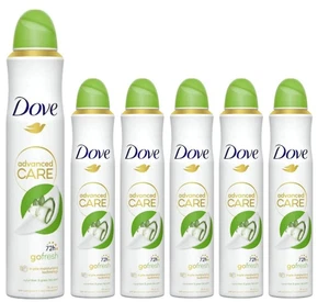 6 x 250ml Dove Cucumber & Green Tea Scent Anti-perspirant Deodorant Body Spray - Picture 1 of 6