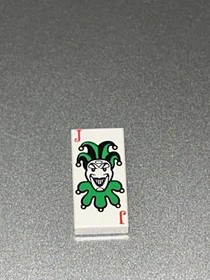 LEGO Batman, Joker Playing Card 1x2 Tile, DC Super Heroes 2006 From Set 7782