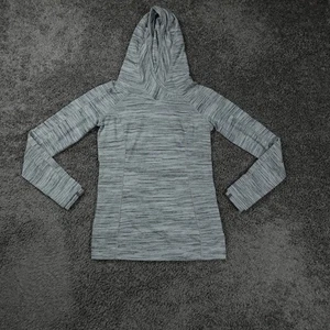 Lululemon Think Fast Hoodie Pullover Size 6 Space Dye White Multi Silverspoon - Picture 1 of 12