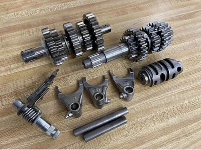 Honda CR250R 1983 transmisión transmisión eje de cambio horquilla conjunto de tambor 2 tiempos Foto 1 de 4