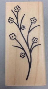 A MUSE Artstamps Amuse Rubber Stamps Flower Branch - Picture 1 of 1