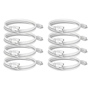 8 Pack 4FT Connector Cords 3 Pin Connecting Cables Wire For T5 T8 LED Tube Light - Picture 1 of 9