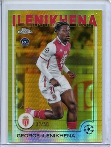 2024-25 Topps Cromo UEFA Club Comps George Ilenikhena Prisma de Oro 37/50 #185 - Imagen 1 de 2