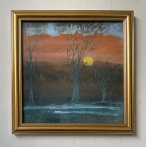 Original Swedish Mid Century Abstract Landscape Watercolour Painting - Picture 1 of 8