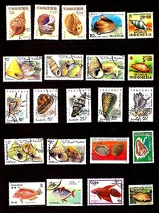 ZY2272 TOUS PAYS 22T oblitérés: Coquillages et poissons de mer - Photo 1/1