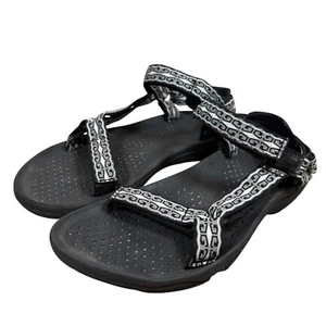 Teva Hurricane 3 Hiking Sandals Womens 10 Black Gray Soft Footbed Adjustable - Picture 1 of 8