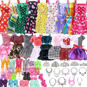Barbie Doll Beautiful Dresses Shoes Jewellery Clothes Accessories Girl's Gifts