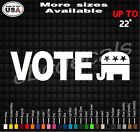Vote Republican Elephant Vinyl Decal Sticker Political Decal