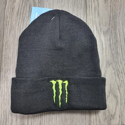 Nuevo gorro deportivo Monster Energy Drink bordado negro con verde talla adulto Foto 1 de 4