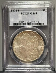 1878-S Morgan Dollar PCGS Certified MS63 - Picture 1 of 2
