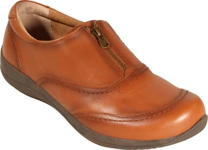 Earth Fannie Para Mujer Informal Cremallera Plana Mediana Cuero Marrón EE. UU. Talla 10 AMPLIO - Imagen 1 de 4