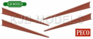 Nuevo en caja rampas de borde de plataforma N Gauge Peco NB-66, tipo ladrillo (4 piezas / 2 pares) - Imagen 1 de 2