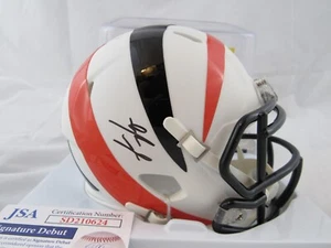 Mini Casco Myles Murphy Cincinnati Bengals Firmado Autógrafo Amplificador Velocidad JSA - Imagen 1 de 3
