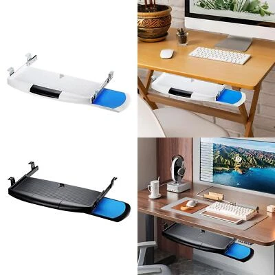 Keyboard Tray Under Desk Silent Slide Rail Easy Gliding Computer Drawer - Image 1 of 2
