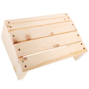 1Pc Angled Wooden Foot Rest Cushion for Office Desk Comfortable Foot Support - Picture 1 of 12