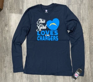 Los Angeles Chargers NFL Football Girls Long Sleeve T Shirt NWT (SELECT SIZE) - Picture 1 of 2