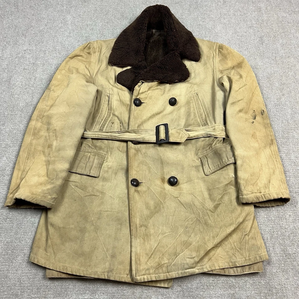 Vintage 50s Field & Stream Canvas Barnstormer Jacket Coat Alpaca Lined Size 42 - Image 1 of 4