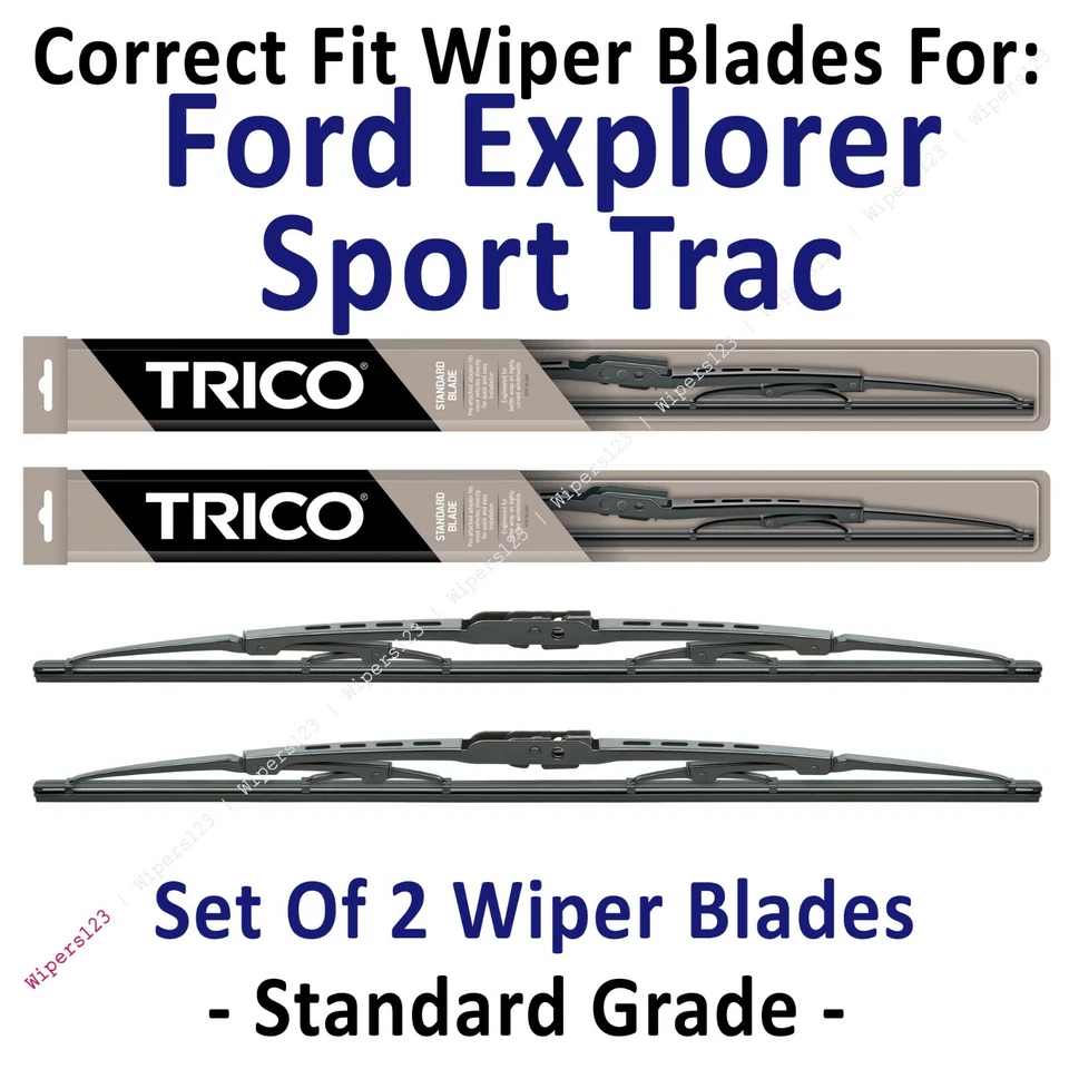 Wiper Blades 2pk Standard Wipers fit 2001-2005 Ford Explorer Sport Trac 30180x2 - Image 1 of 1
