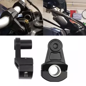 Black HandleBar Bar Mount Clamps Risers Adaptor for Dirt Bike ATV 7/8" to 1-1/8" - Picture 1 of 12