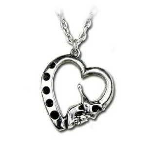La Mort Da Coeur Pendant Peltro Alchemy Gothic - Foto 1 di 1