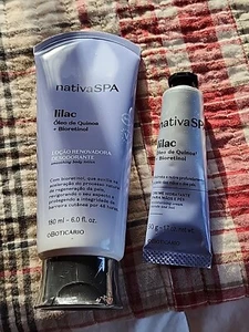 2x Nativa SPA LILAC Smoothing Body Lotion 6 fl oz/30 ml & Travel Size NEW! - Picture 1 of 8