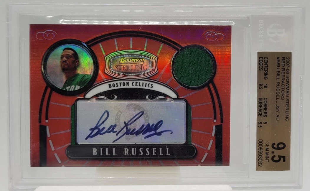 Topps Bill Russell Basketball Autographed Sports Trading Cards
