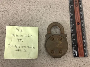 Antique Yale Padlock #485 No Key - Picture 1 of 4