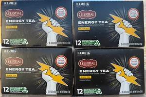 Celestial Seasonings ENERGY TEA Black Tea 48 Count K-Cup Pods Keurig check BB - Picture 1 of 3