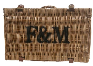 Fortnum and Mason F&M Genuine Wicker Hamper Basket 42 x 27 x 20cm - Picture 1 of 14